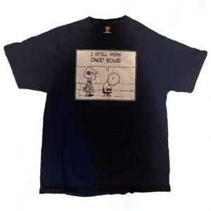 Charlie Brown x David Bowie graphic tee